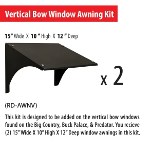 Redneck Blinds Vertical Bow Window Awning Kit